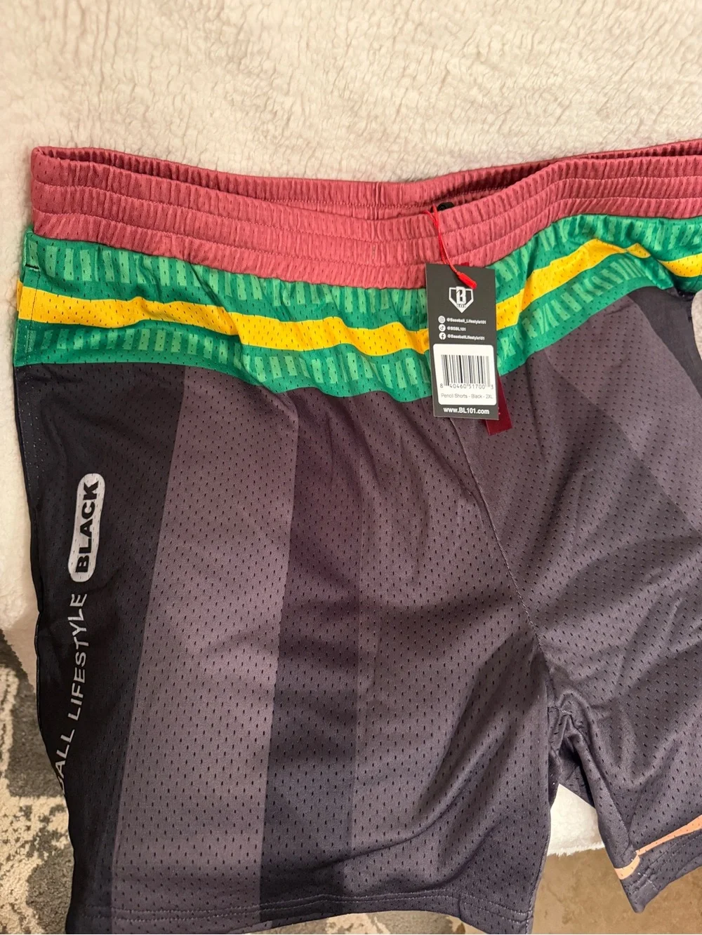Baseball Lifestyle101 Men’s Multicolor ‘pencil’ Athletic Shorts